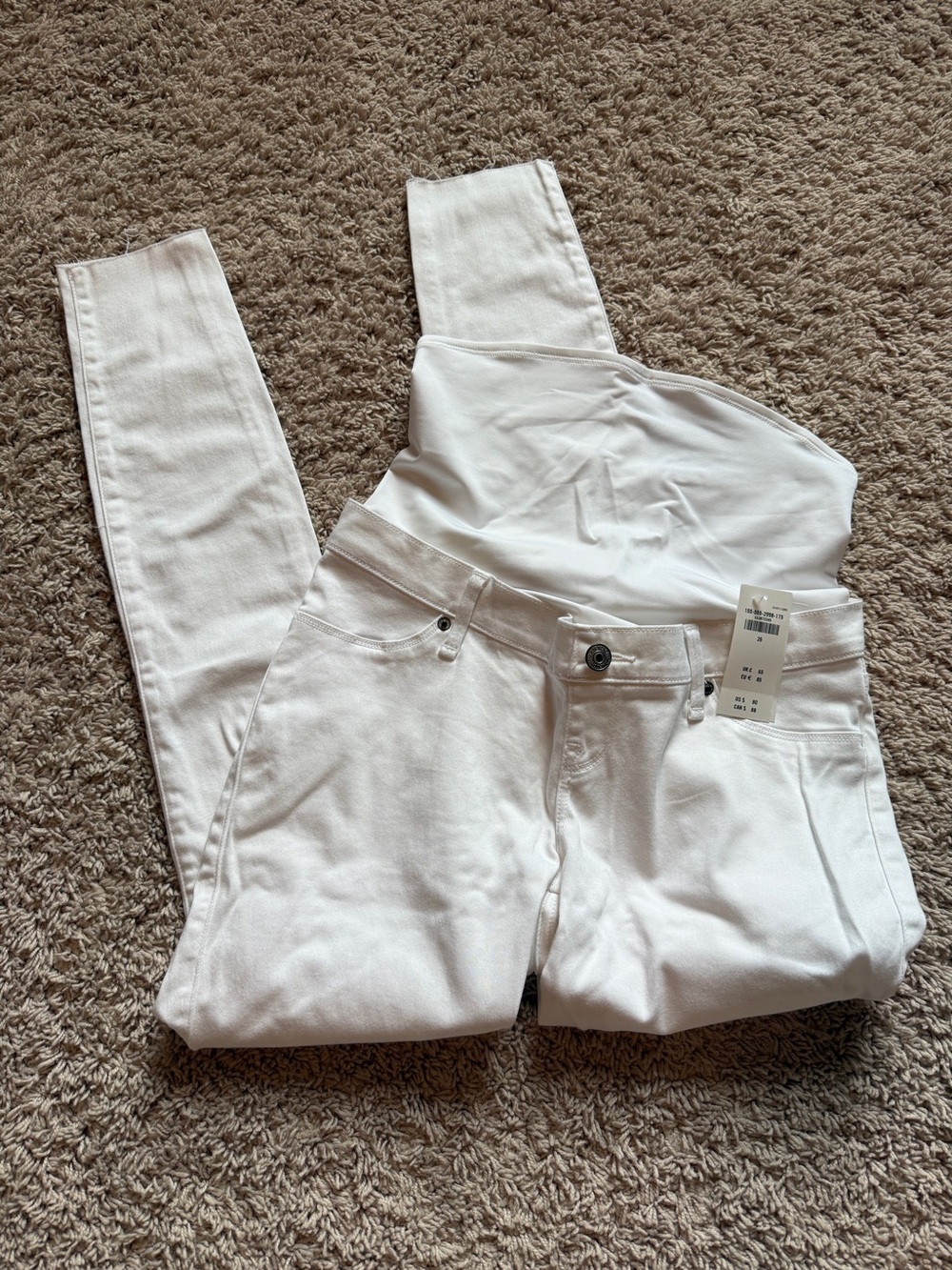 White Abercrombie & Fitch Maternity Jeans NWT